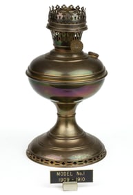 ALADDIN MODEL NO. 1 BRASS KEROSENE STAND TABLE LAMP