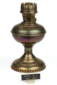 ALADDIN MODEL NO. 2 BRASS KEROSENE STAND TABLE LAMP