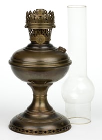 ALADDIN MODEL NO. 4 BRASS KEROSENE STAND TABLE LAMP