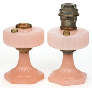 ALADDIN MODEL NO. B-116 / CORINTHIAN KEROSENE STAND LAMPS, LOT OF TWO