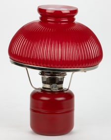 ALADDIN ALUMINUM ENAMELED PAINTED KNIGHTS LIMITED KEROSENE SHELF LAMP