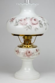 ALADDIN MODEL NO. 23 MAJESTIC "OLD ROSE" KEROSENE STAND LAMP