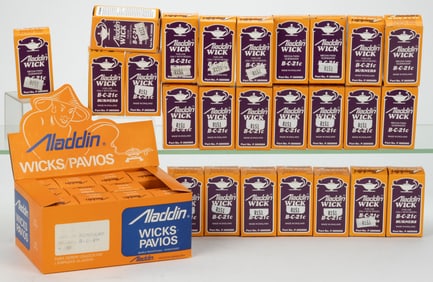 ASSORTED ALADDIN LAMP BURNER WICKS, LOT OF 36