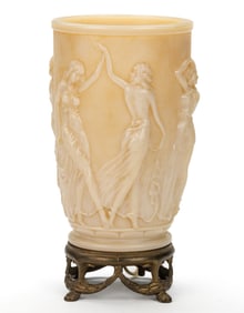ALADDIN ALACITE "DANCING LADIES" URN / LUMINEERE ELECTRIC TABLE LAMP