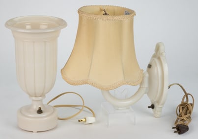 ALADDIN ALACITE ELECTRIC LAMPS, LOT OF TWO