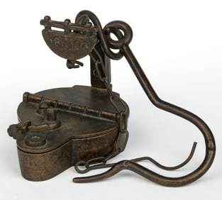 GERMAN BRONZE HESSEN FROG / MINER'S LAMP