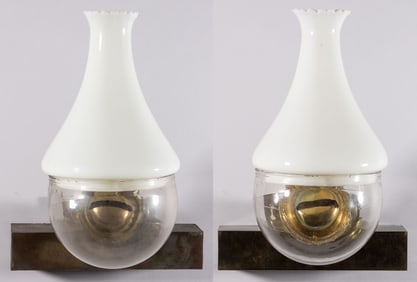 ANGLE LAMP CO. SHEET-IRON NO. 100 KEROSENE LANTERN INSERT / FONTS, LOT OF TWO