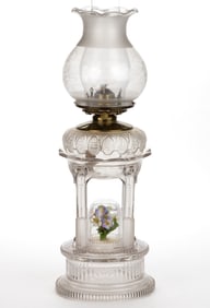 ADAM'S TEMPLE / APPLESAUCE KEROSENE STAND LAMP