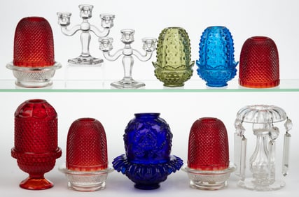 ASSORTED FAIRY LAMP AND CANDLE ARTICLES, LOT OF 11