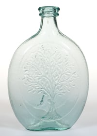 GX-17 SUMMER TREE - SUMMER TREE PICTORIAL / HISTORICAL FLASK