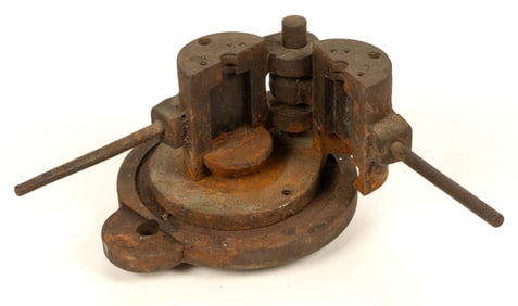 UNIDENTIFIED TWO-PART CAST-IRON MOLD FOR GLASS BOTTLE