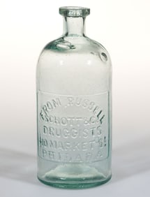 RUSSELL, SCHOTT & CO. PHILADELPHIA, PENNSYLVANIA DRUGGIST / APOTHECARY MEDICINE BOTTLE