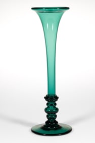 FREE-BLOWN LARGE TRUMPET VASE