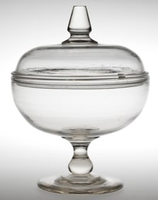 BAKEWELL FREE-BLOWN COVERED COMPOTE