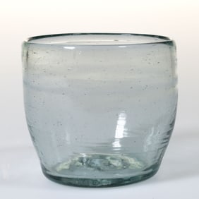 SOUTH JERSEY TYPE FREE-BLOWN GLASS OPEN SALT
