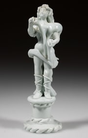 CONTINENTAL FREE-BLOWN GLASS "SHEPHERD" LAMPWORK SCULPTURE / FIGURINE