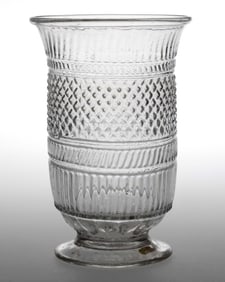 RARE GII-22 BLOWN-MOLDED THREE-MOLD GLASS CELERY VASE
