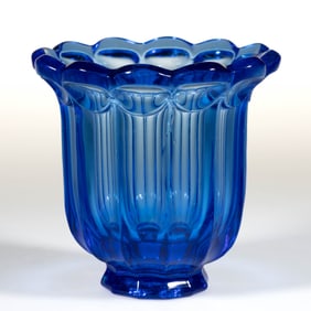 PRESSED CONCAVE COLUMN AND THUMBPRINT WASTE BOWL