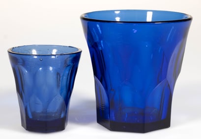 PRESSED ARCH (B. V.) TUMBLER AND TASTER, LOT OF TWO