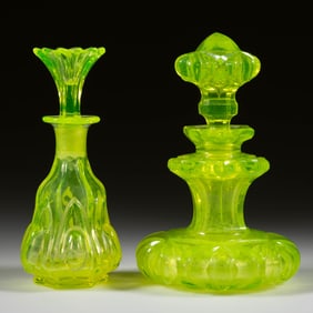 ASSORTED BLOWN-MOLDED COLOGNE BOTTLES, LOT OF TWO