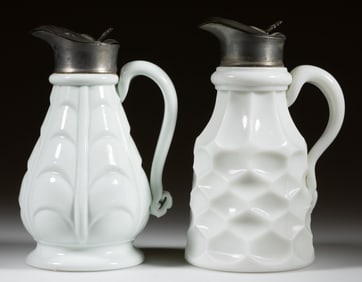 ASSORTED BLOWN-MOLDED MOLASSES JUGS, LOT OF TWO