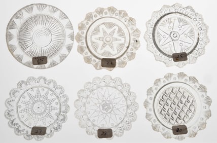 LEE/ROSE NO. 15, 20, 22, 25, 27, AND 28 CUP PLATES, LOT OF SIX
