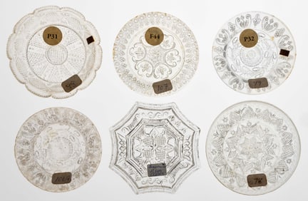 LEE/ROSE NO. 78, 79, 80, 95, 98, 99, 100-A, 101, 102, 104, 107, AND 109 CUP PLATES, LOT OF 12