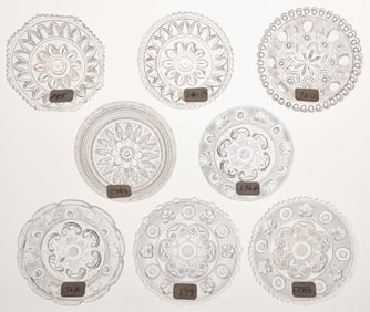 LEE/ROSE NO. 176-A, 176-B, 177, 177-B, 179-A, 180, 191-D, AND 195 CUP PLATES, LOT OF EIGHT