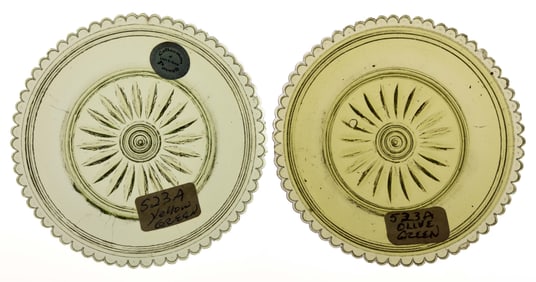 LEE/ROSE NO. 523-A (TWO) CUP PLATES, LOT OF TWO