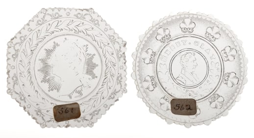 LEE/ROSE NO. 561 AND 562 CUP PLATES, LOT OF TWO