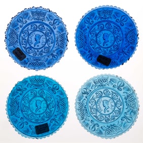 LEE/ROSE NO. 565 AND 565-B (THREE) CUP PLATES, LOT OF FOUR
