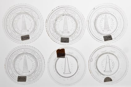 LEE/ROSE 641-A, 642-A (TWO), 643 (TWO), 643-A (TWO), 643-B (TWO), 645-A-V-1, AND 647-X CUP PLATES,