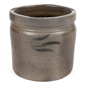 JOHN D. HEATWOLE OR EMANUEL SUTER, ROCKINGHAM CO., SHENANDOAH VALLEY OF VIRGINIA DECORATED STONEWARE