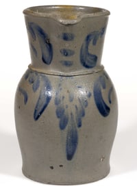 STRASBURG, VIRGINIA DECORATED STONEWARE PITCHER