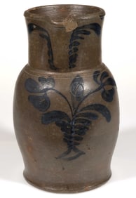 STRASBURG, VIRGINIA DECORATED STONEWARE PITCHER