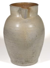 STAMPED "ROCKBRIDGE", ROCKBRIDGE CO., SHENANDOAH VALLEY OF VIRGINIA STONEWARE PITCHER