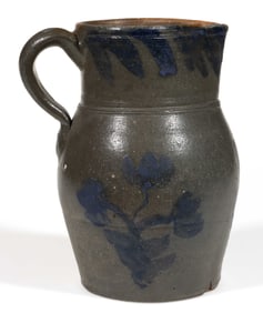 J.B. MAGEE ATTRIBUTED, WASHINGTON CO., VALLEY OF VIRGINIA DECORATED STONEWARE PITCHER