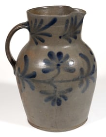 ALEXANDRIA, VIRGINIA / WASHINGTON, DC ATTRIBUTED DECORATED STONEWARE PITCHER