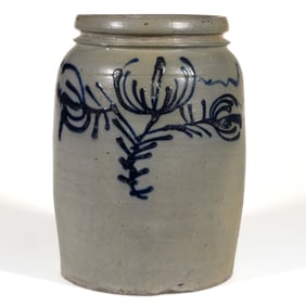 B.C. MILBURN, ALEXANDRIA, VIRGINIA DECORATED STONEWARE JAR