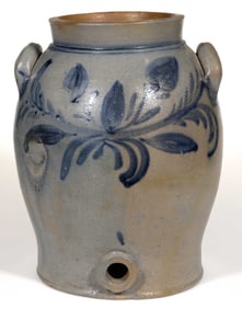 JAMES RIVER, VIRGINIA DECORATED STONEWARE WATER COOLER
