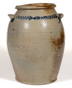 THOMAS AMOSS (1786-1822) ATTRIBUTED BALTIMORE, MARYLAND OR HENRICO CO., VIRGINIA DECORATED STONEWARE