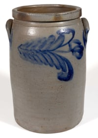 PARR FAMILY ATTRIBUTED RICHMOND, VIRGINIA DECORATED STONEWARE JAR