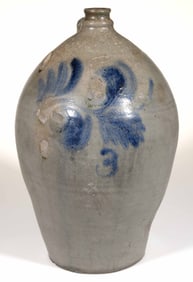 SCHERMERHORN POTTERY, RICHMOND, VIRGINIA DECORATED STONEWARE JUG