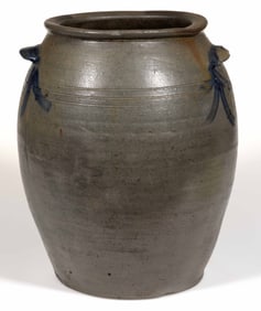 SCHERMERHORN POTTERY ATTRIBUTED, RICHMOND, VIRGINIA DECORATED STONEWARE JAR