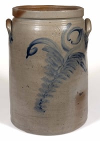 PARR FAMILY ATTRIBUTED, RICHMOND, VIRGINIA OR BALTIMORE, MARYLAND DECORATED STONEWARE JAR
