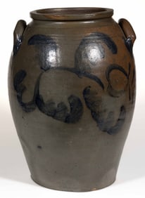 STEPHEN B. SWEENEY ATTRIBUTED, HENRICO CO., VIRGINIA DECORATED STONEWARE JAR