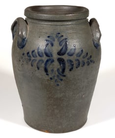 JAMES RIVER, VIRGINIA DECORATED STONEWARE JAR