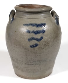 SCHERMERHORN POTTERY ATTRIBUTED, RICHMOND, VIRGINIA DECORATED STONEWARE JAR