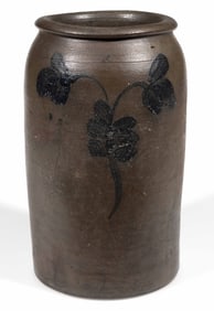 JAMES RIVER / PETERSBURG, VIRGINIA DECORATED STONEWARE JAR