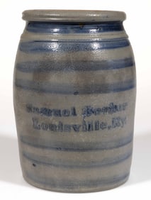 KENTUCKY MERCHANT'S STENCILED STONEWARE JAR